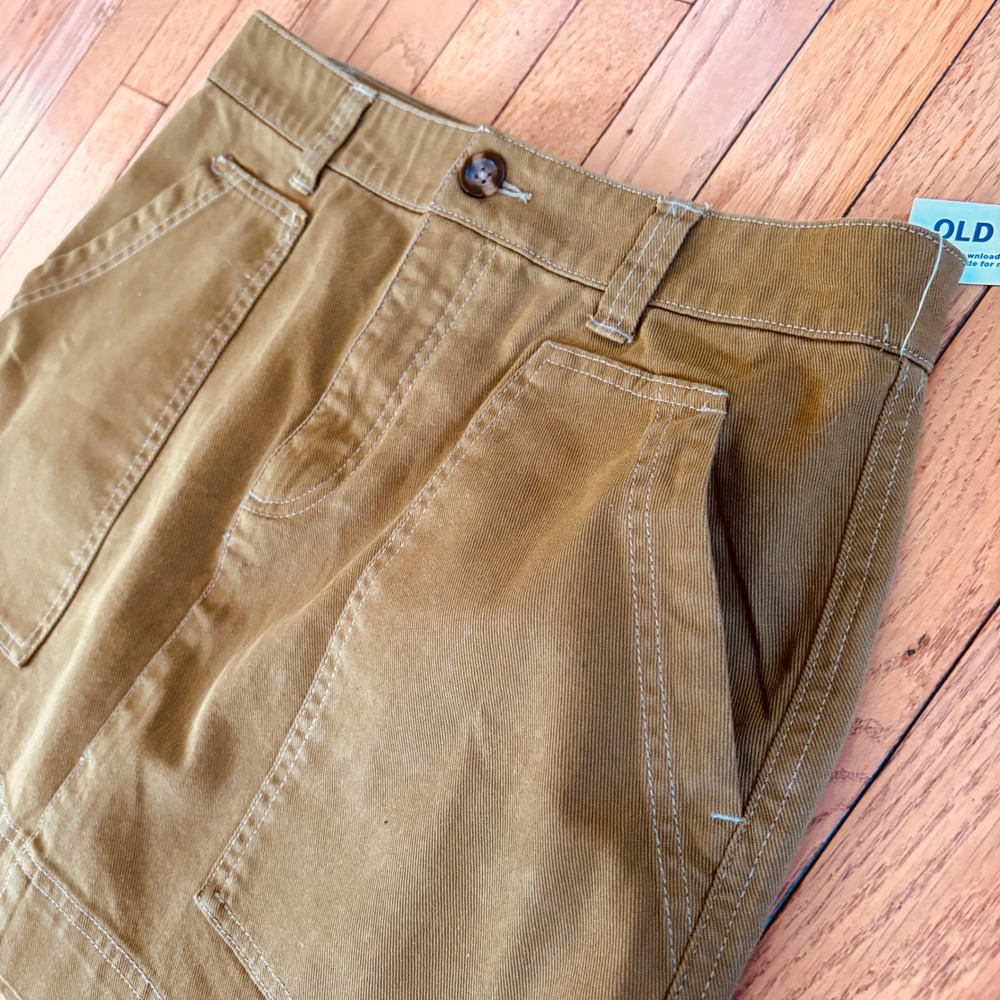 Old Navy Mini Skirt 8 Green Utility Womens Preppy Y2K Urban - Picture 5 of 12